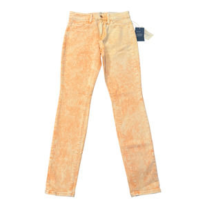 3/$15 Universal Thread Orange Acid Wash Skinny Jeans 00 24R High Rise Slim Leg